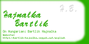 hajnalka bartlik business card